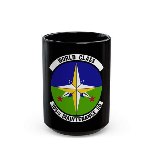 305 Maintenance Squadron AMC (U.S. Air Force) Black Coffee Mug-15oz-The Sticker Space