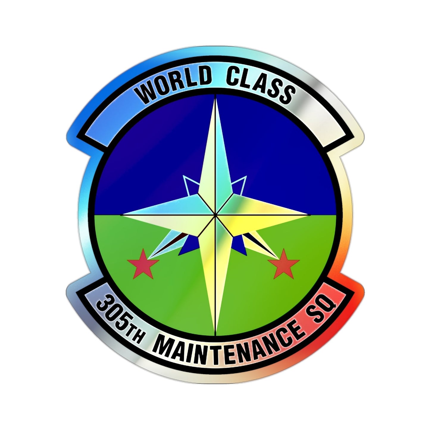 305 Maintenance Squadron AMC (U.S. Air Force) Holographic STICKER Die-Cut Vinyl Decal-2 Inch-The Sticker Space