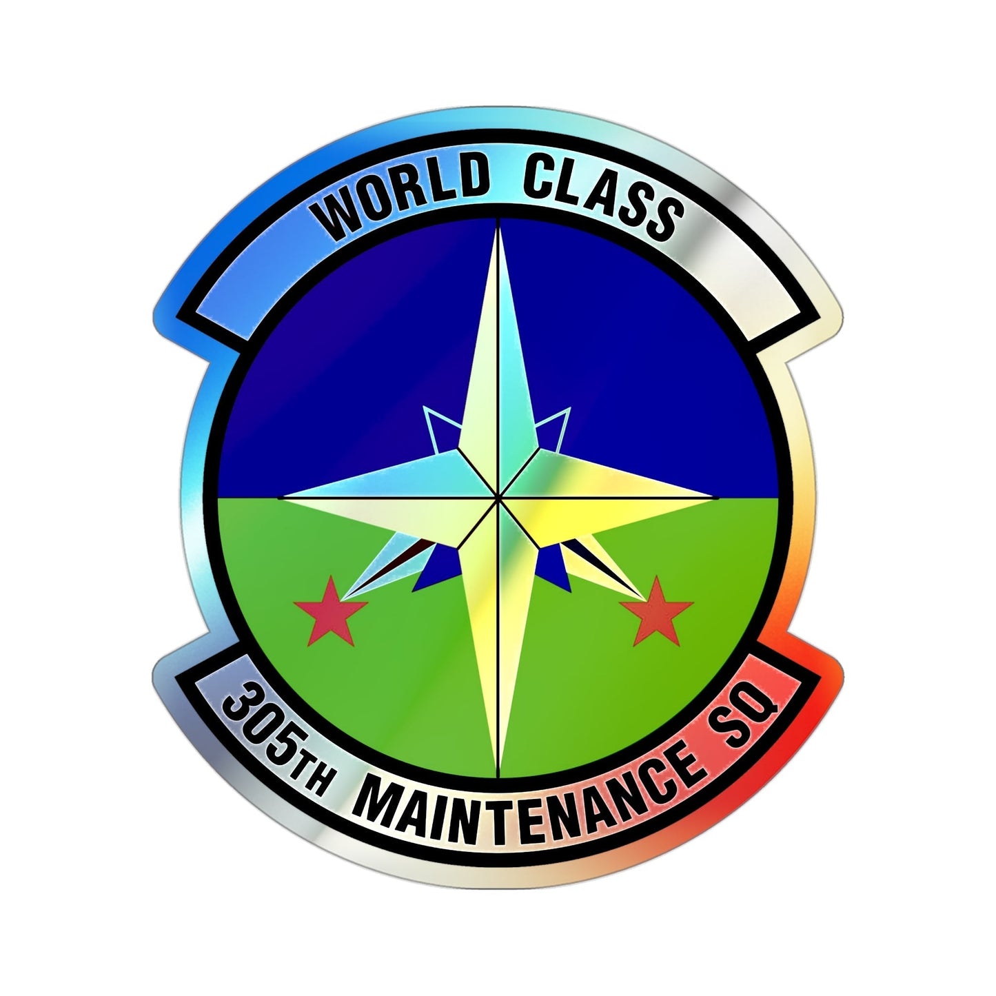 305 Maintenance Squadron AMC (U.S. Air Force) Holographic STICKER Die-Cut Vinyl Decal-3 Inch-The Sticker Space