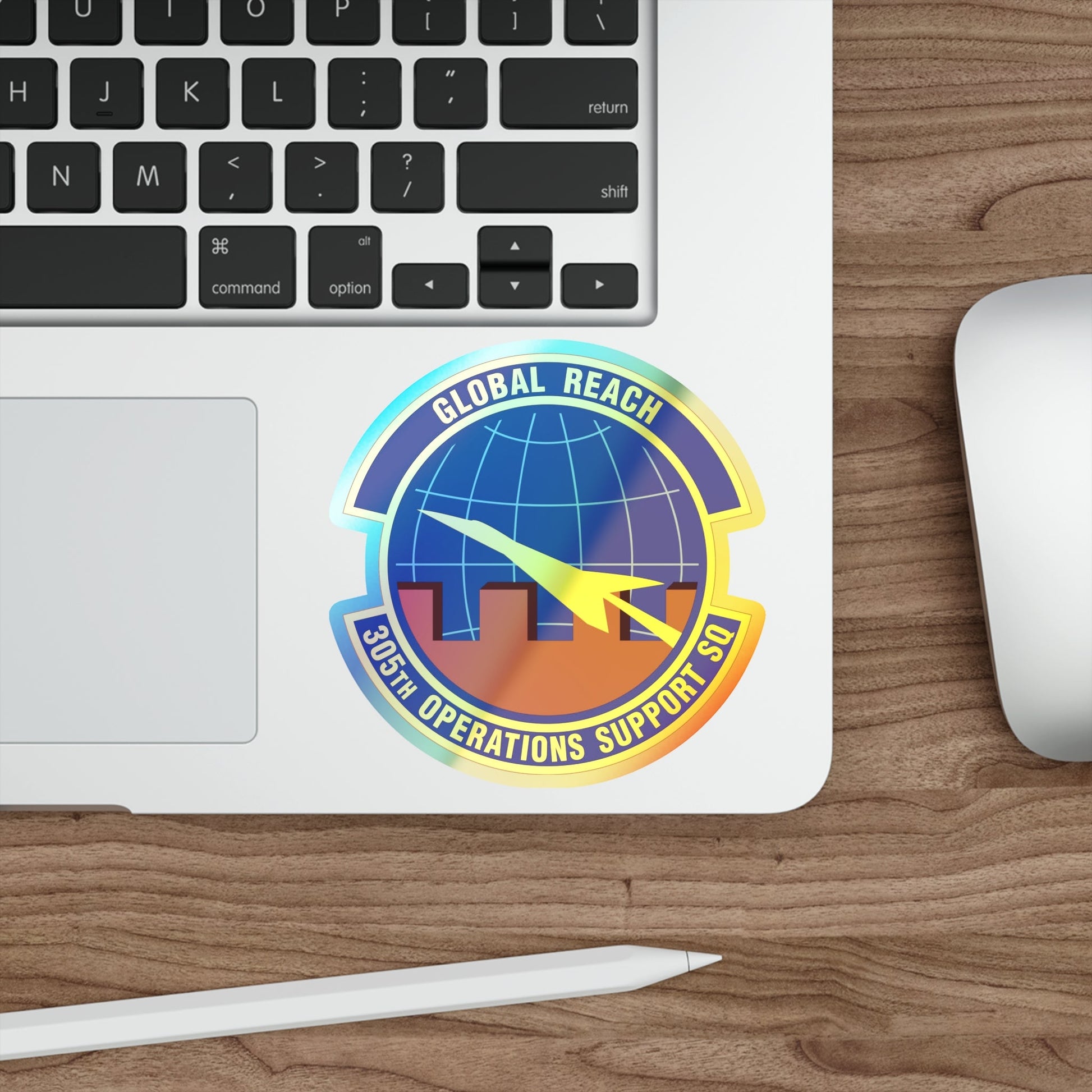 305 Operations Support Squadron AMC (U.S. Air Force) Holographic STICKER Die-Cut Vinyl Decal-The Sticker Space