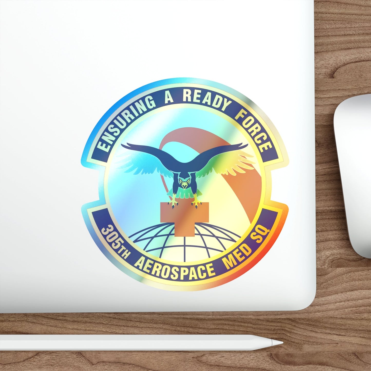 305th Aerospace Medicine Squadron (U.S. Air Force) Holographic STICKER Die-Cut Vinyl Decal-The Sticker Space
