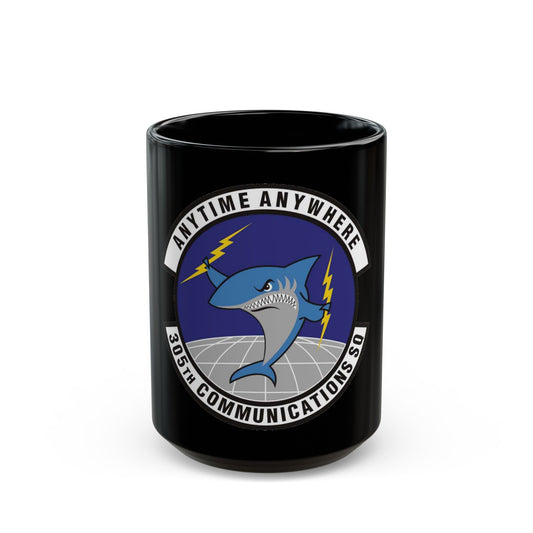 305th Communications Squadron (U.S. Air Force) Black Coffee Mug-15oz-The Sticker Space