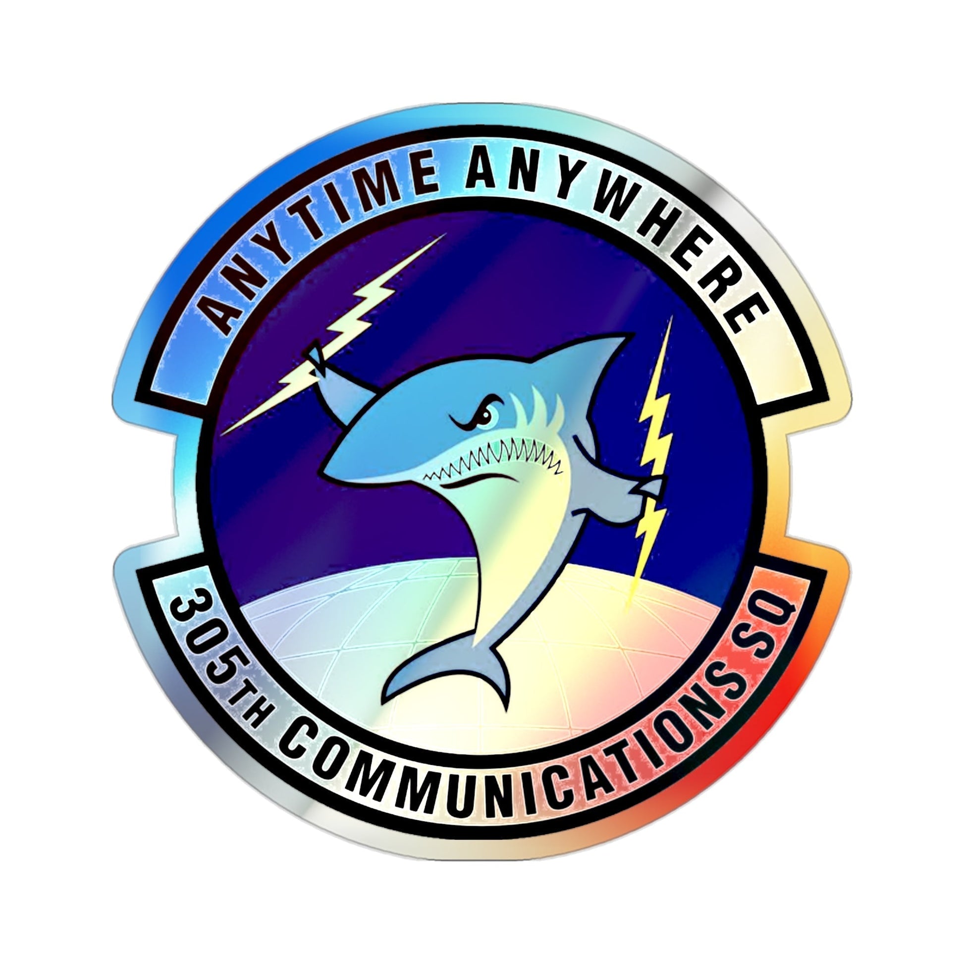 305th Communications Squadron (U.S. Air Force) Holographic STICKER Die-Cut Vinyl Decal-2 Inch-The Sticker Space