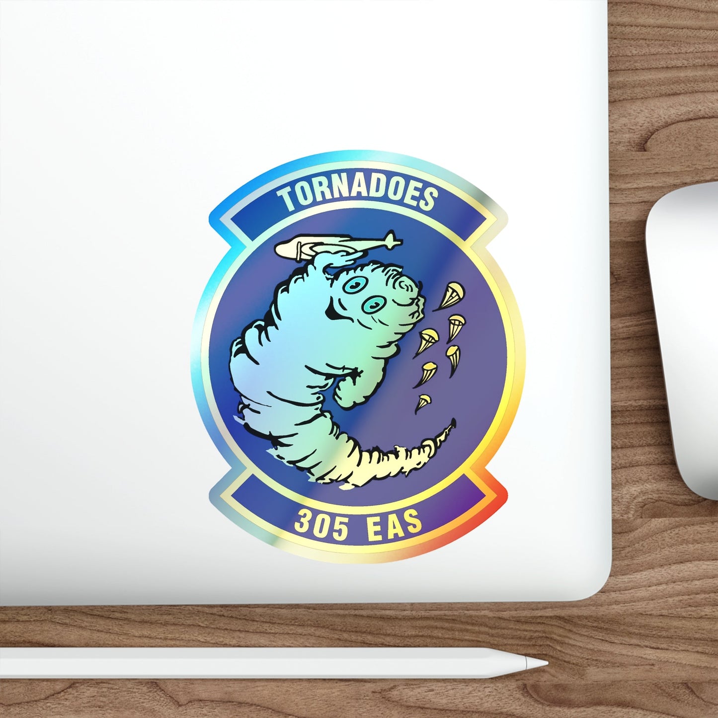 305th Expeditionary Airlift Squadron (U.S. Air Force) Holographic STICKER Die-Cut Vinyl Decal-The Sticker Space