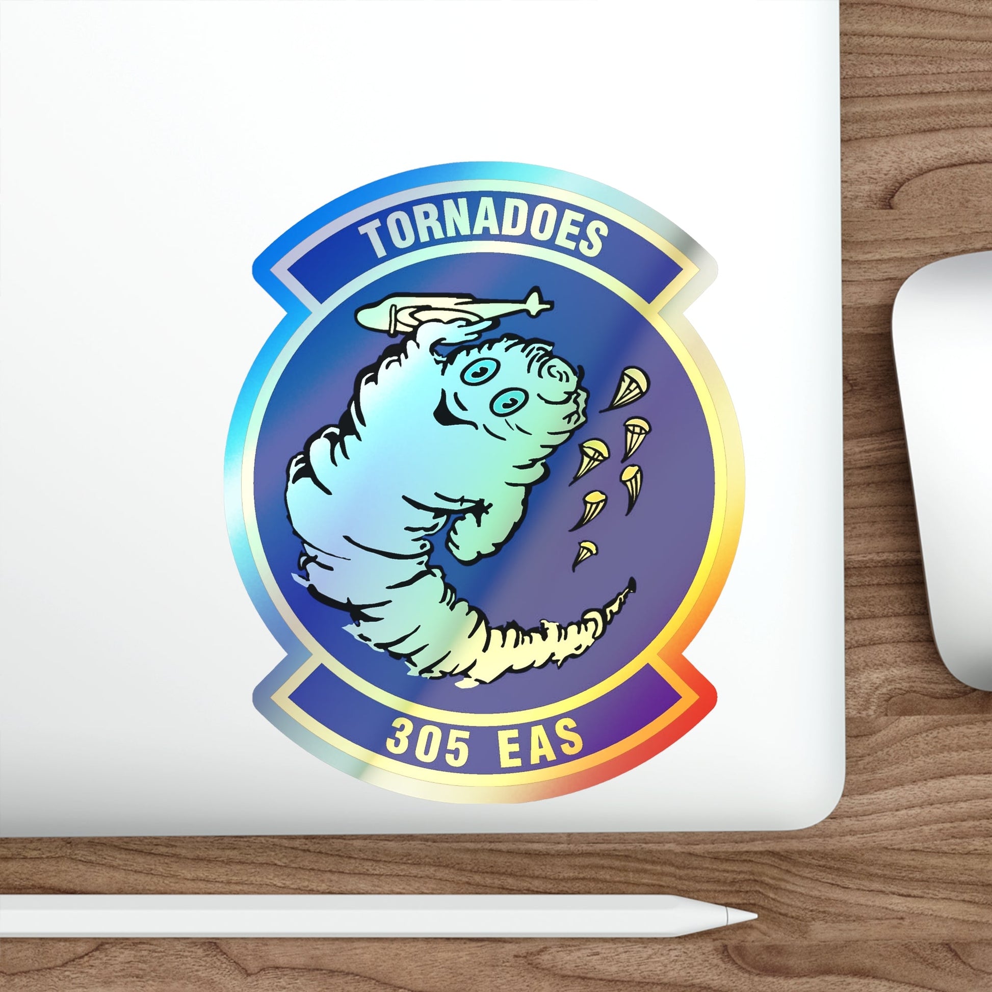 305th Expeditionary Airlift Squadron (U.S. Air Force) Holographic STICKER Die-Cut Vinyl Decal-The Sticker Space