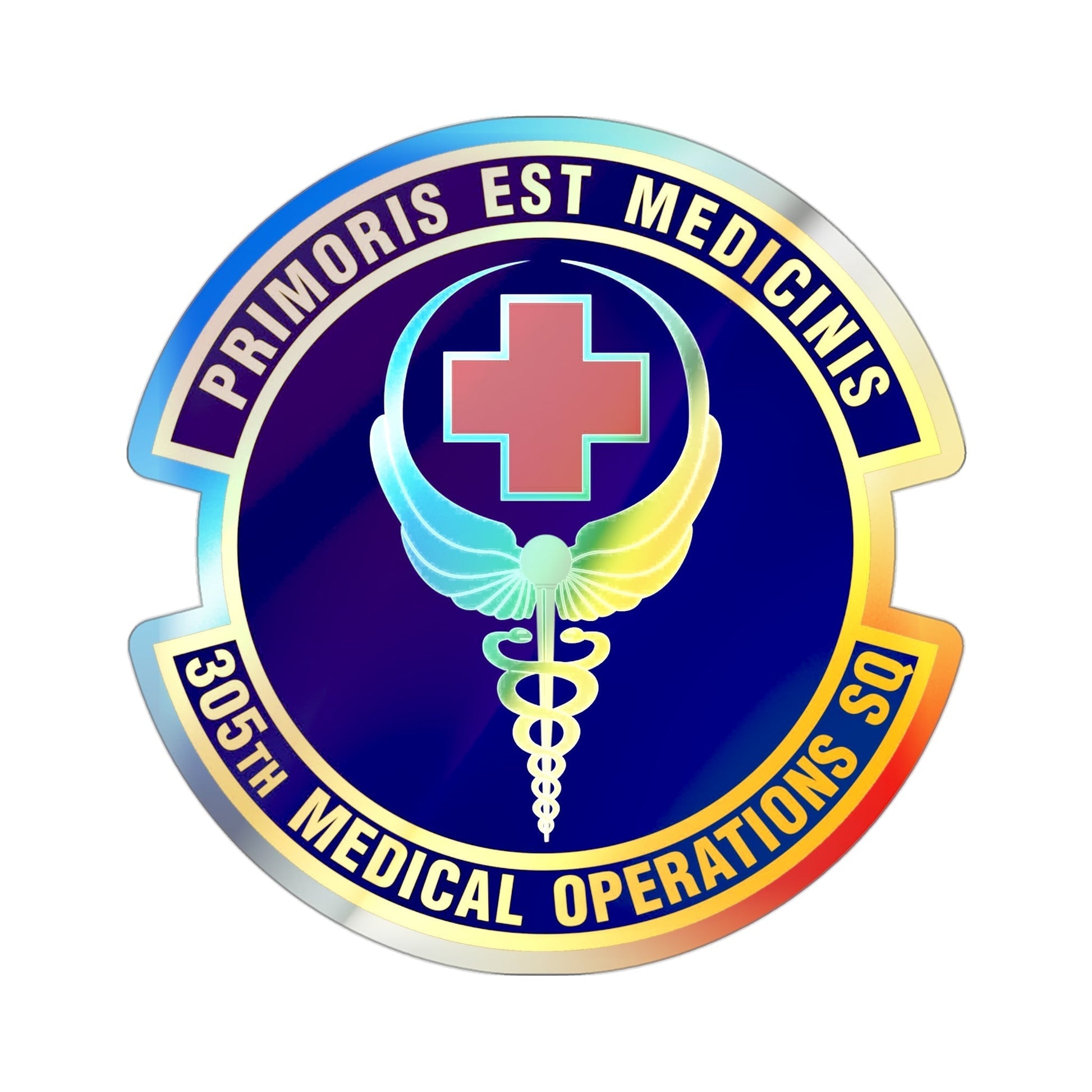 305th Medical Operations Squadron (U.S. Air Force) Holographic STICKER Die-Cut Vinyl Decal-3 Inch-The Sticker Space
