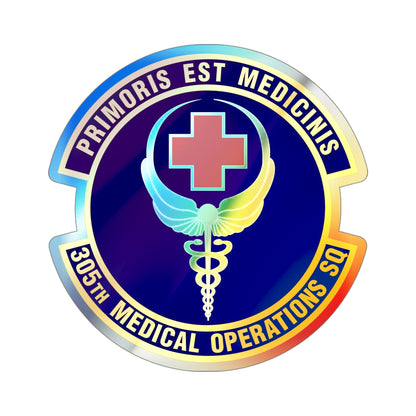 305th Medical Operations Squadron (U.S. Air Force) Holographic STICKER Die-Cut Vinyl Decal-4 Inch-The Sticker Space