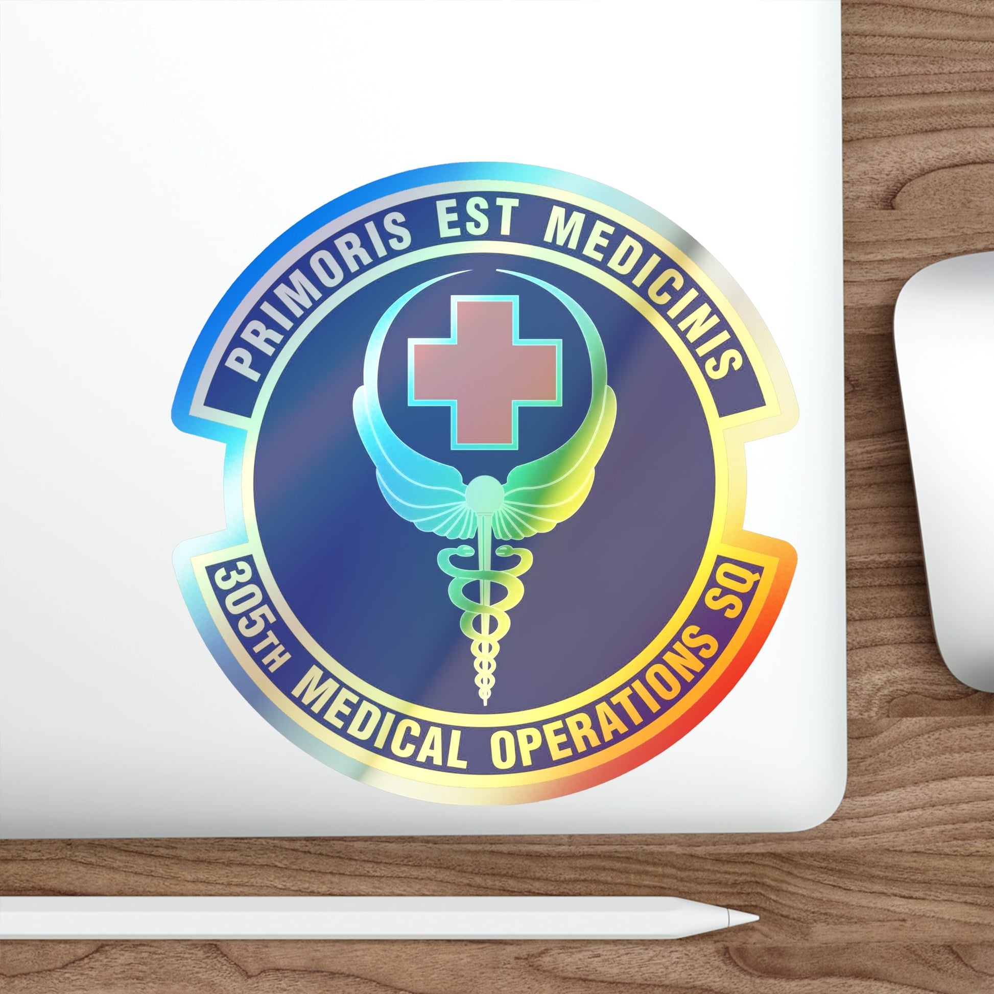 305th Medical Operations Squadron (U.S. Air Force) Holographic STICKER Die-Cut Vinyl Decal-The Sticker Space