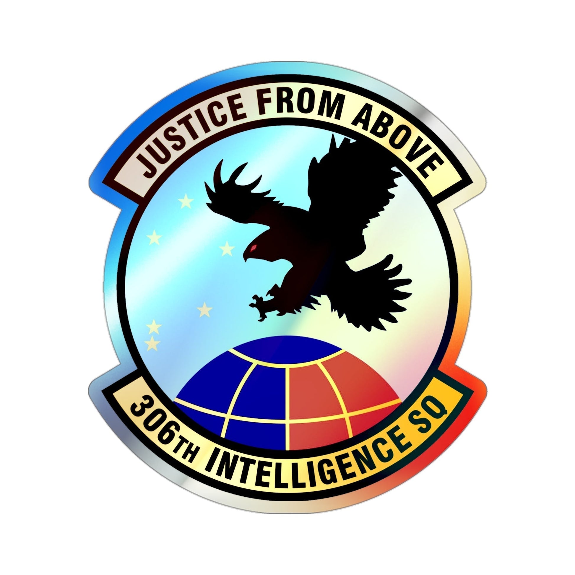 306th Intelligence Squadron (U.S. Air Force) Holographic STICKER Die-Cut Vinyl Decal-3 Inch-The Sticker Space