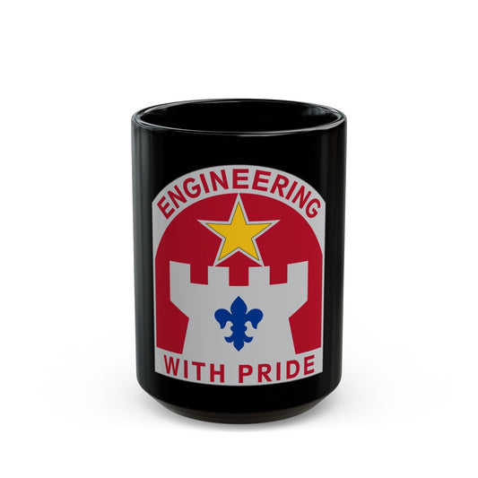 308 Engineer Group (U.S. Army) Black Coffee Mug-15oz-The Sticker Space