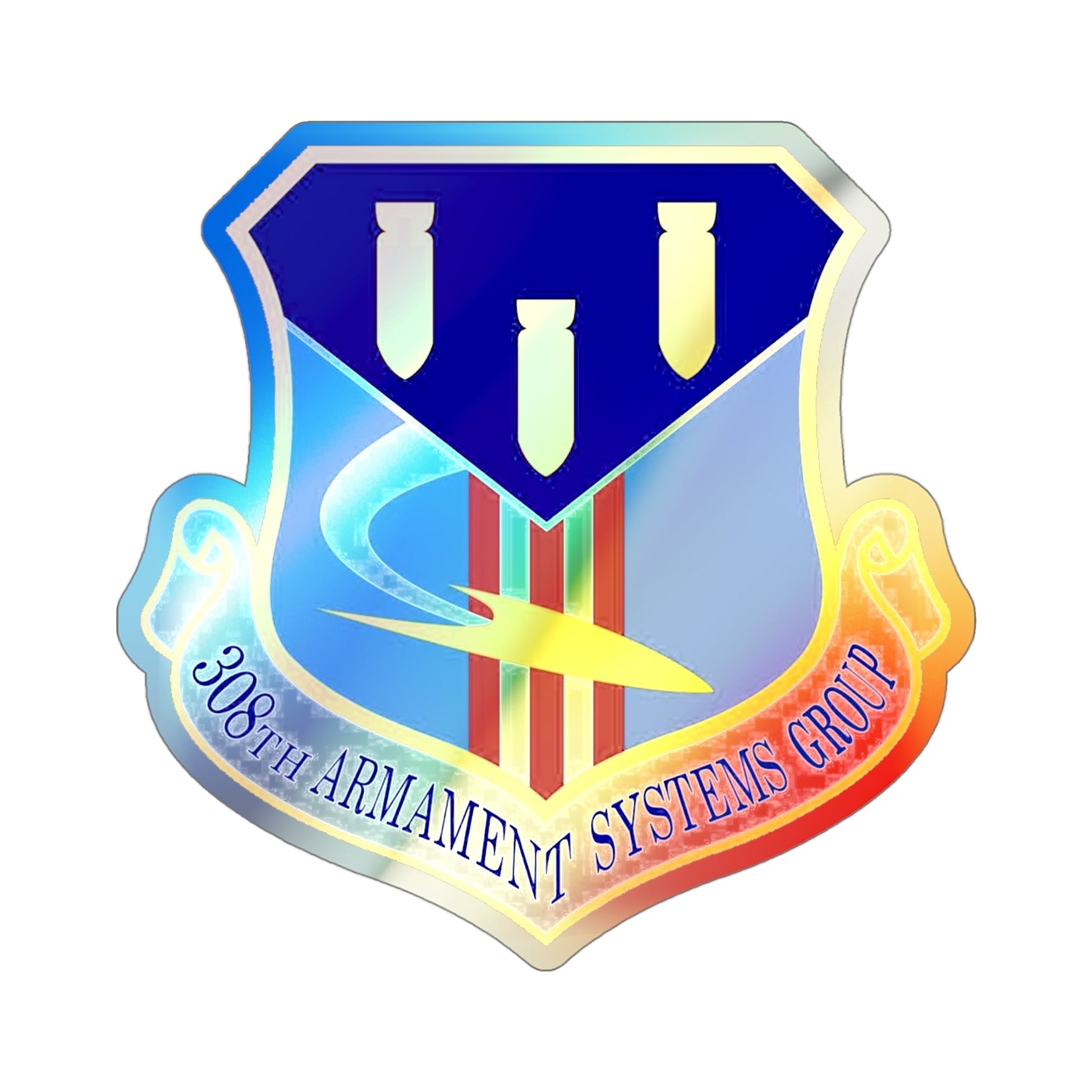 308th Armament Systems Group (U.S. Air Force) Holographic STICKER Die-Cut Vinyl Decal-4 Inch-The Sticker Space