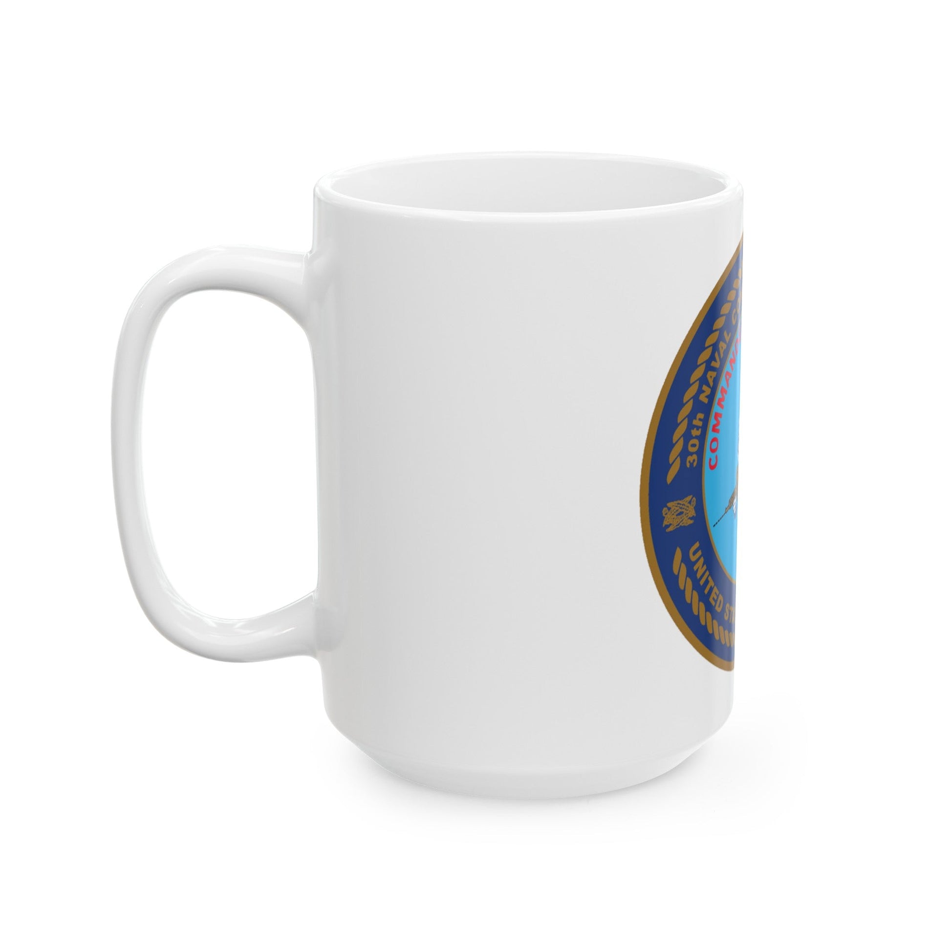 30TH NCR USPACFLT Seabee (U.S. Navy) White Coffee Mug-The Sticker Space