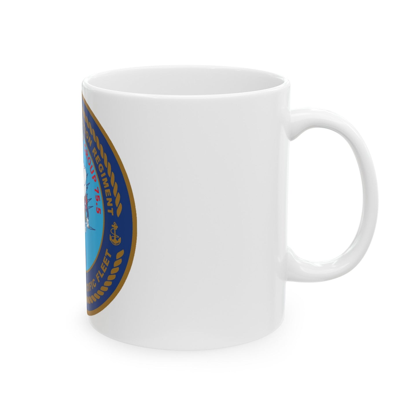 30TH NCR USPACFLT Seabee (U.S. Navy) White Coffee Mug-The Sticker Space