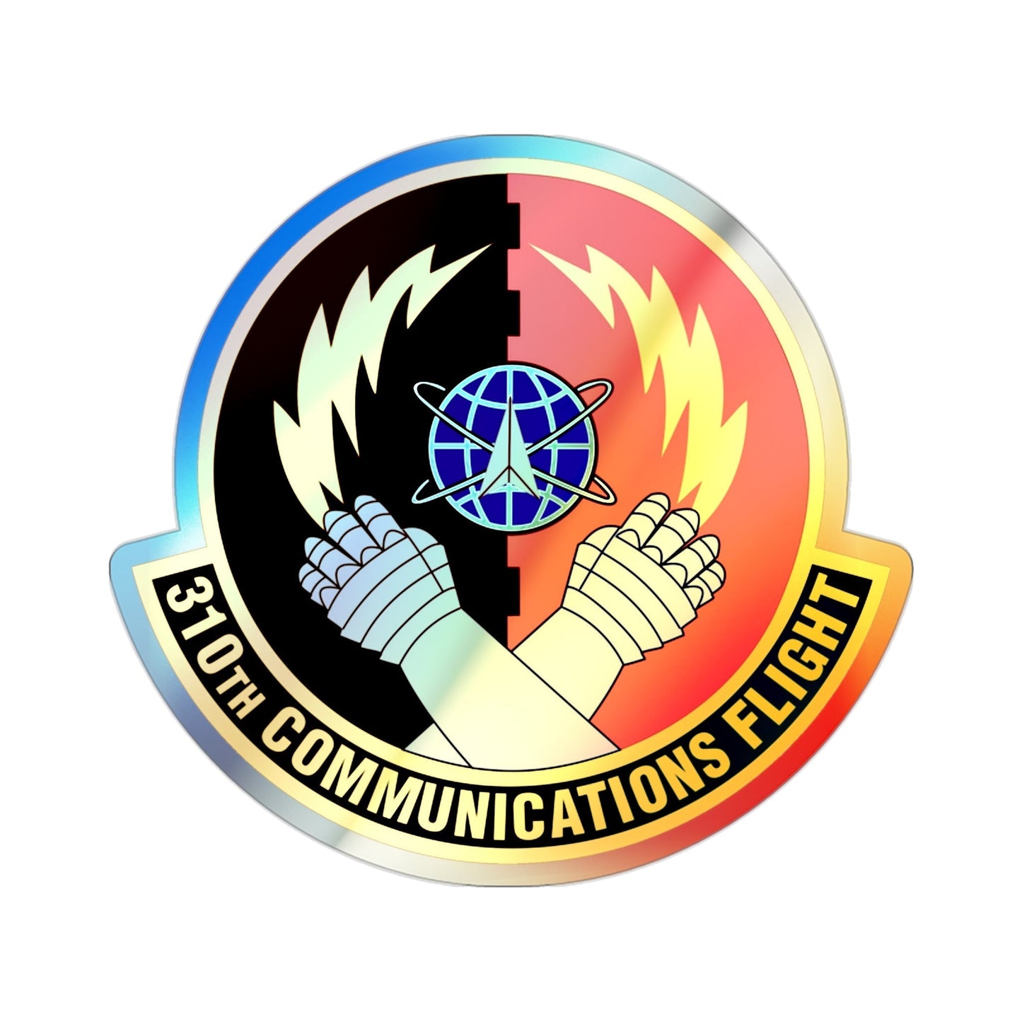 310th Communications Flight (U.S. Air Force) Holographic STICKER Die-Cut Vinyl Decal-2 Inch-The Sticker Space