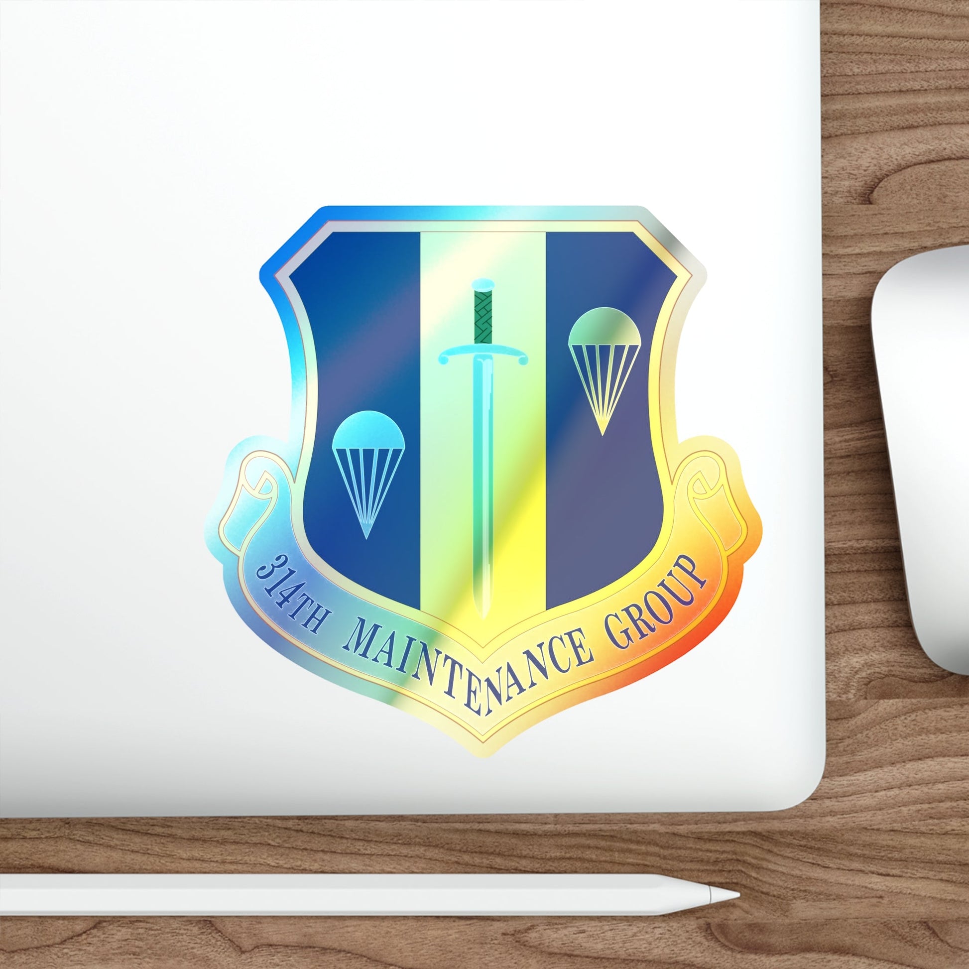 314 Maintenance Group AETC (U.S. Air Force) Holographic STICKER Die-Cut Vinyl Decal-The Sticker Space
