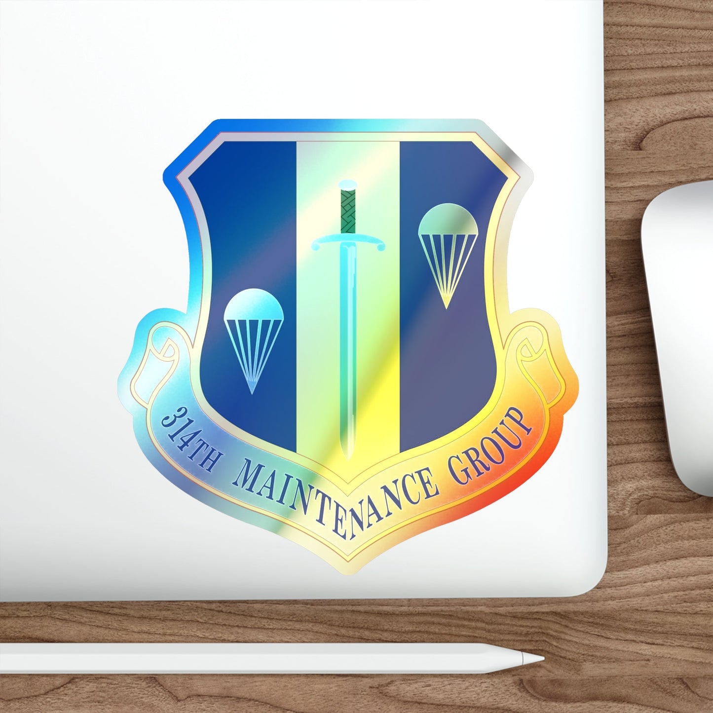 314 Maintenance Group AETC (U.S. Air Force) Holographic STICKER Die-Cut Vinyl Decal-The Sticker Space