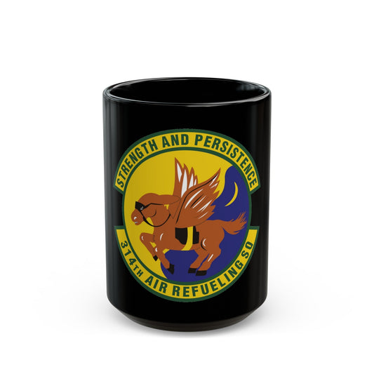 314th Air Refueling Squadron (U.S. Air Force) Black Coffee Mug-15oz-The Sticker Space