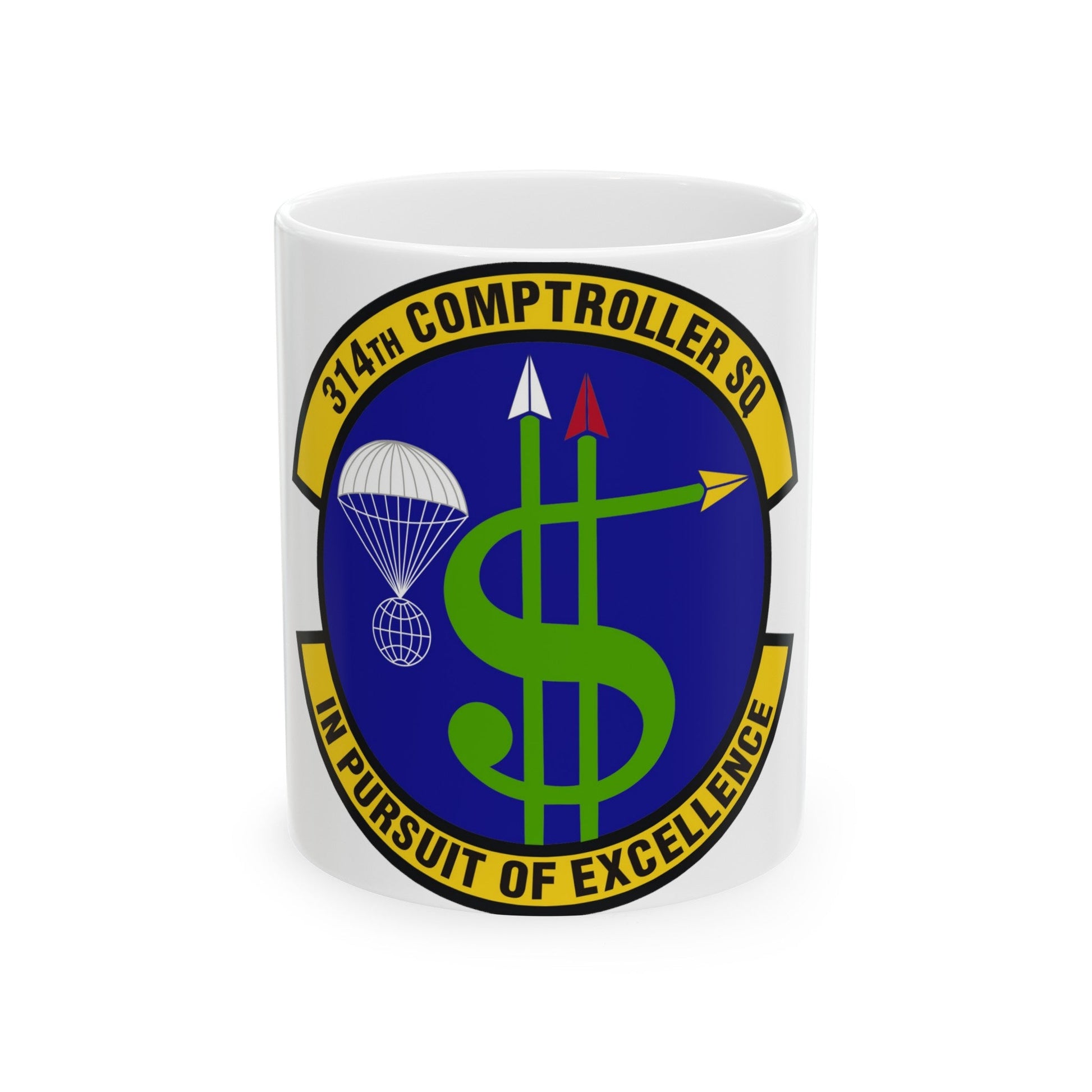 314th Comptroller Squadron (U.S. Air Force) White Coffee Mug-11oz-The Sticker Space