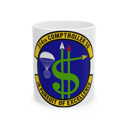 314th Comptroller Squadron (U.S. Air Force) White Coffee Mug-11oz-The Sticker Space