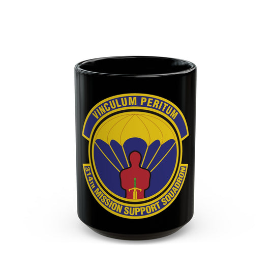 314th Mission Support Squadron (U.S. Air Force) Black Coffee Mug-15oz-The Sticker Space