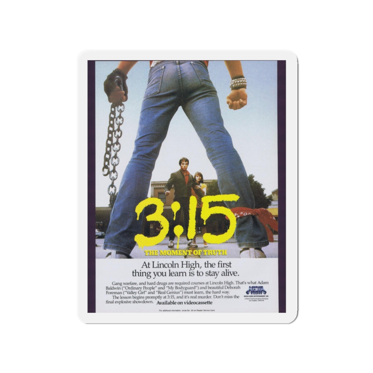 3:15 1986 Movie Poster - Die-Cut Magnet-2" x 2"-The Sticker Space
