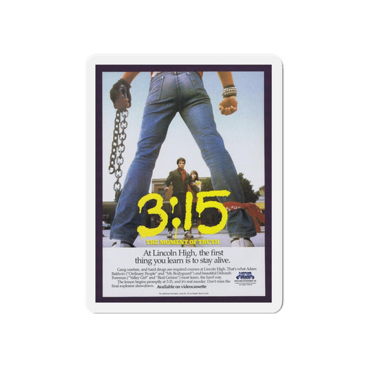 3:15 1986 Movie Poster - Die-Cut Magnet-6 × 6"-The Sticker Space