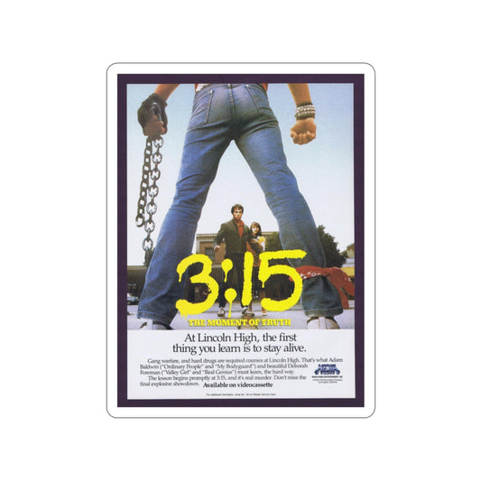 3:15 1986 Movie Poster STICKER Vinyl Die-Cut Decal-2 Inch-The Sticker Space