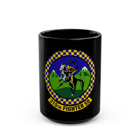 315 Fighter Squadron ACC (U.S. Air Force) Black Coffee Mug-15oz-The Sticker Space