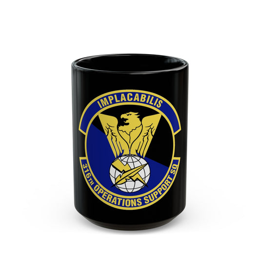 316th Operations Support Squadron (U.S. Air Force) Black Coffee Mug-15oz-The Sticker Space
