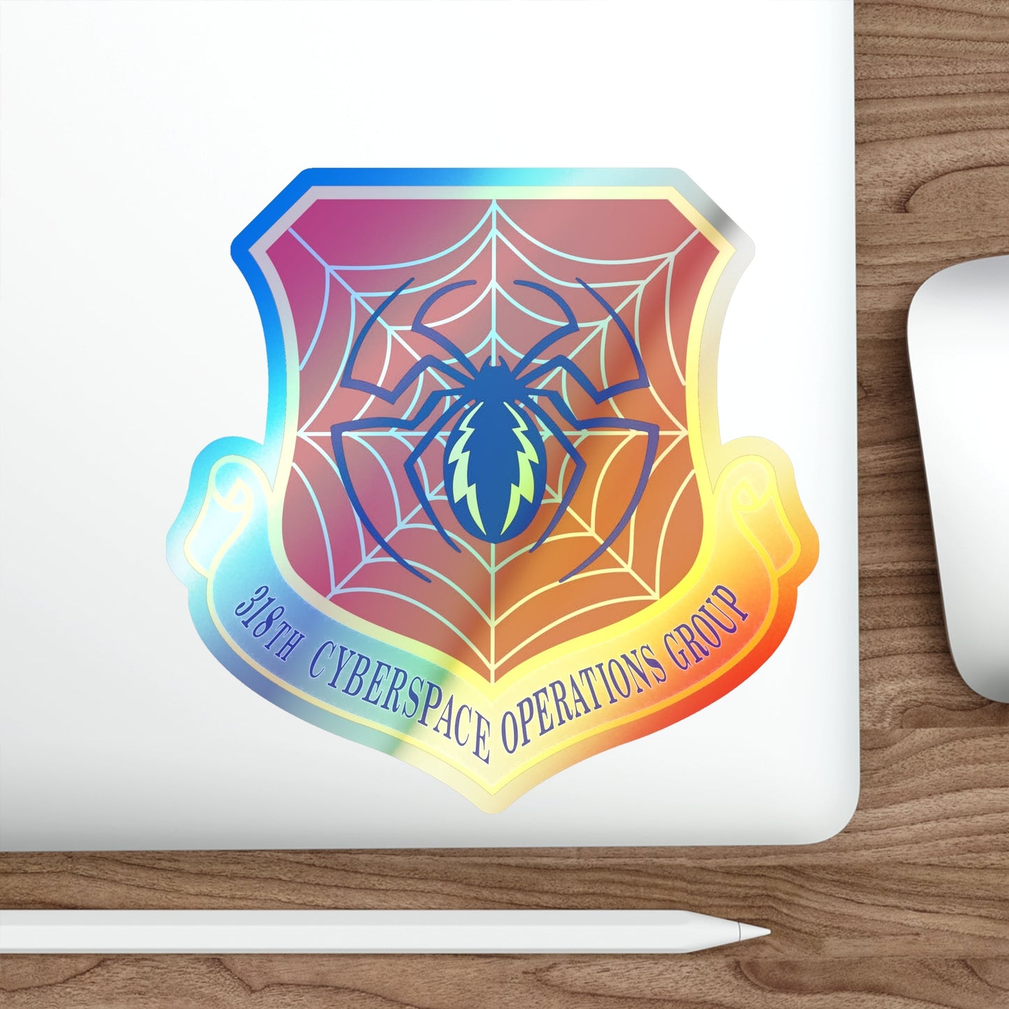 318 Cyberspace Operations Group ACC (U.S. Air Force) Holographic STICKER Die-Cut Vinyl Decal-The Sticker Space