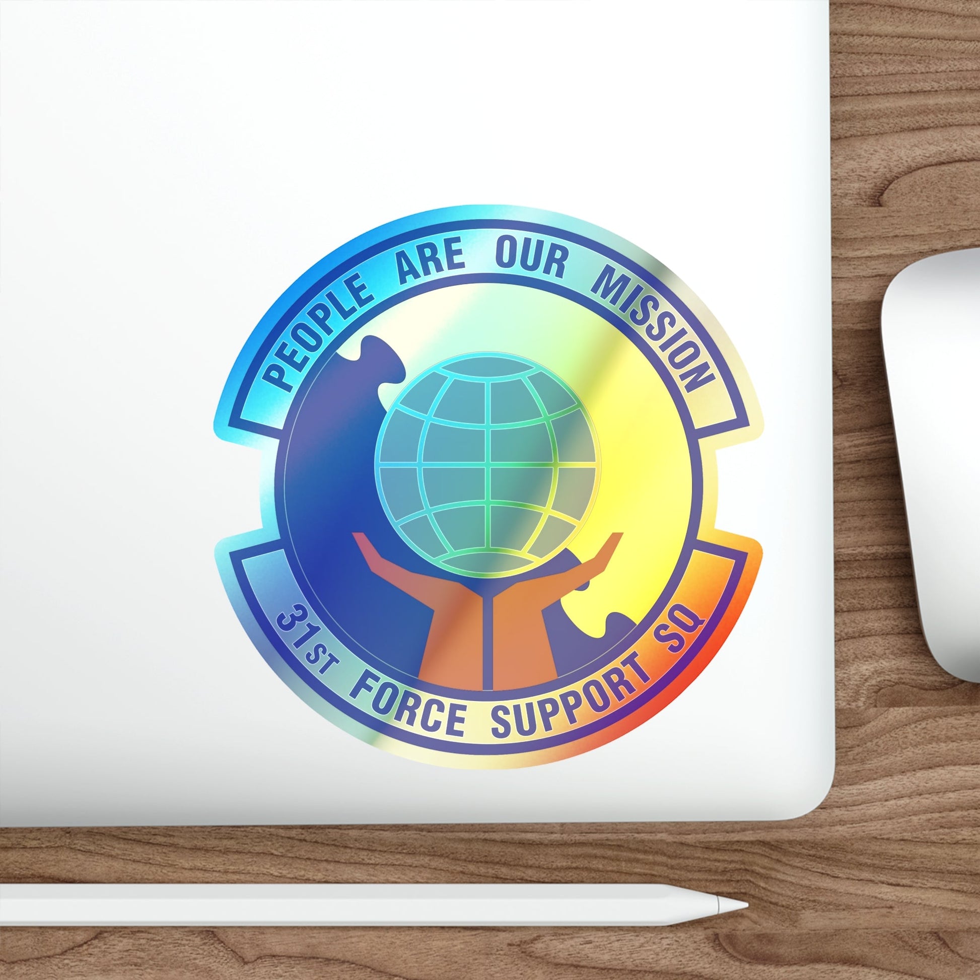 31st Force Support Squadron (U.S. Air Force) Holographic STICKER Die-Cut Vinyl Decal-The Sticker Space