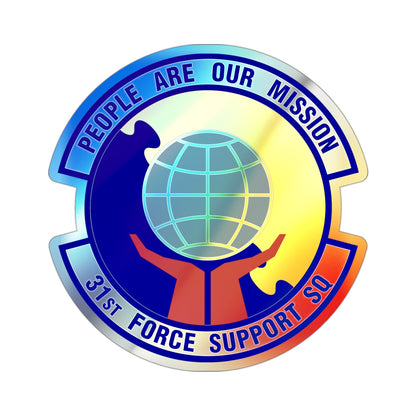 31st Force Support Squadron (U.S. Air Force) Holographic STICKER Die-Cut Vinyl Decal-3 Inch-The Sticker Space
