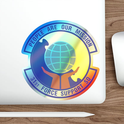 31st Force Support Squadron (U.S. Air Force) Holographic STICKER Die-Cut Vinyl Decal-The Sticker Space