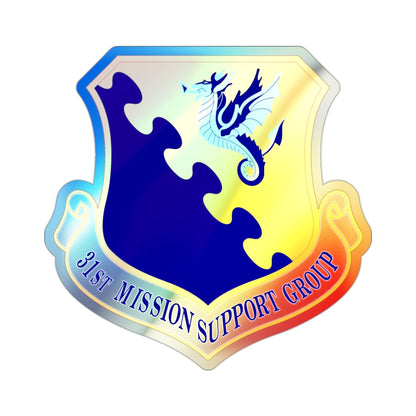 31st Mission Support Group (U.S. Air Force) Holographic STICKER Die-Cut Vinyl Decal-2 Inch-The Sticker Space