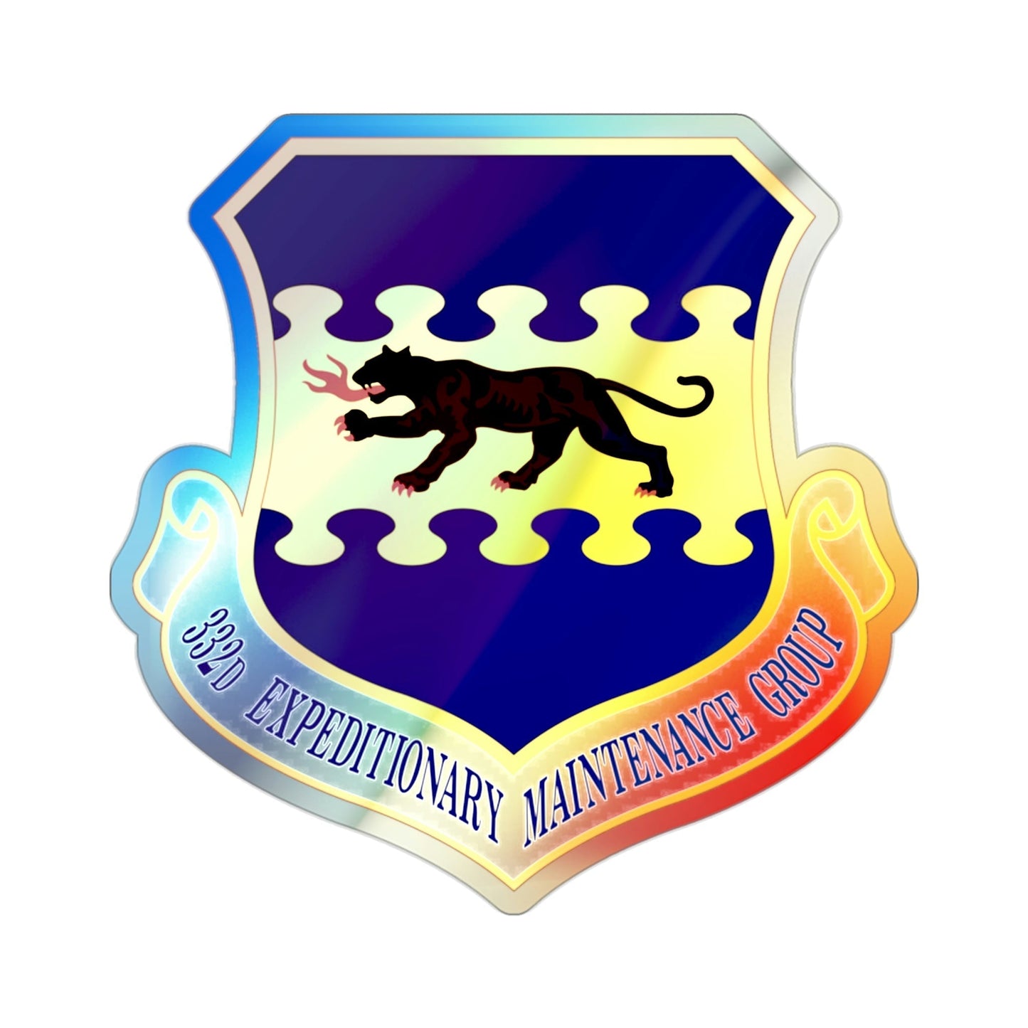332d Expeditionary Maintenance Group (U.S. Air Force) Holographic STICKER Die-Cut Vinyl Decal-2 Inch-The Sticker Space