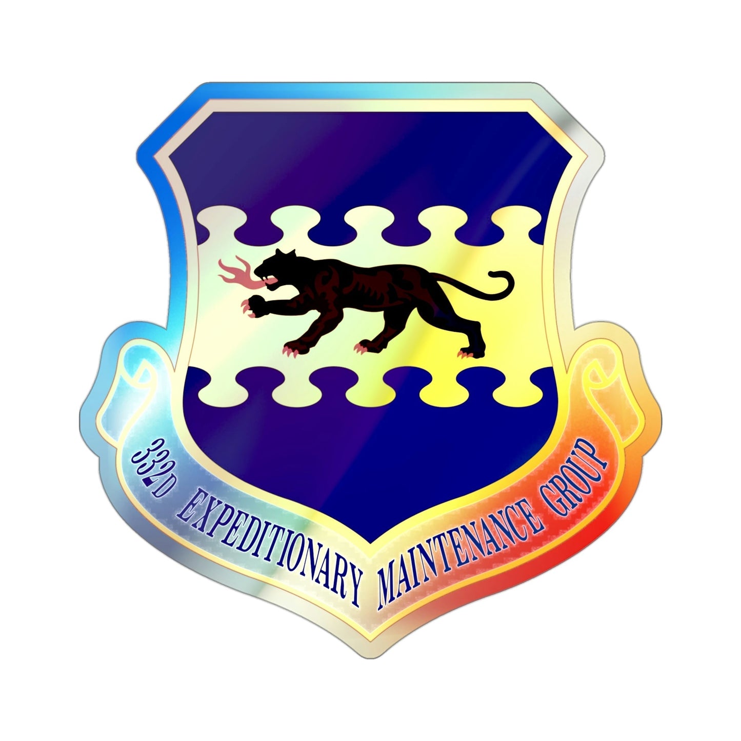 332d Expeditionary Maintenance Group (U.S. Air Force) Holographic STICKER Die-Cut Vinyl Decal-3 Inch-The Sticker Space