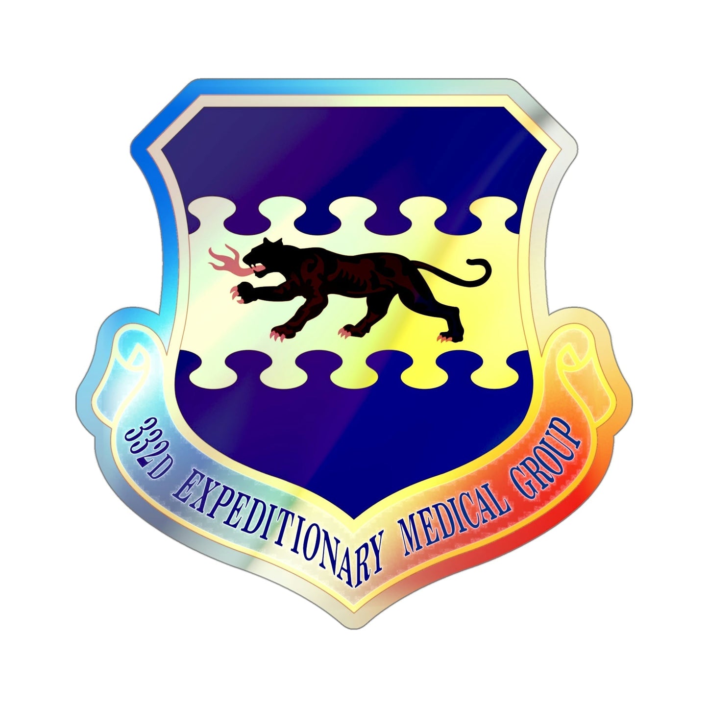 332d Expeditionary Medical Group (U.S. Air Force) Holographic STICKER Die-Cut Vinyl Decal-4 Inch-The Sticker Space