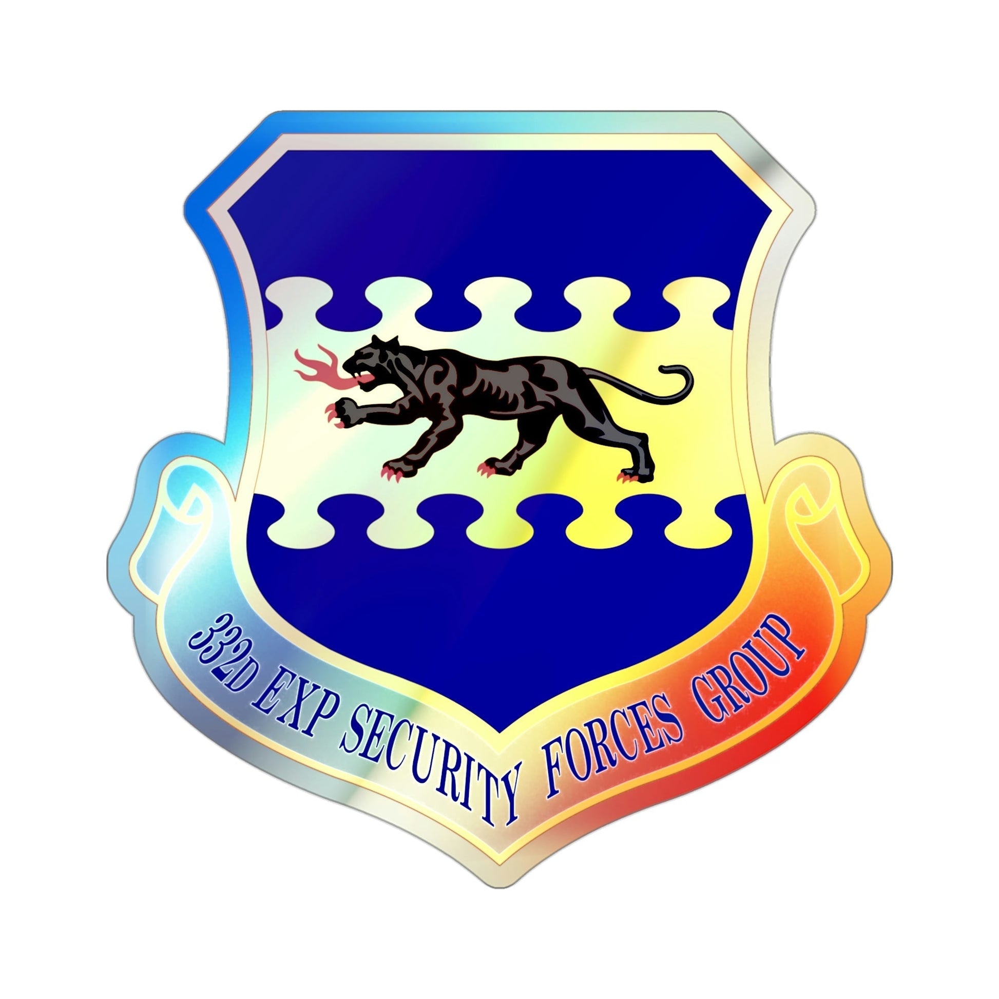 332d Expeditionary Security Forces Group (U.S. Air Force) Holographic STICKER Die-Cut Vinyl Decal-3 Inch-The Sticker Space