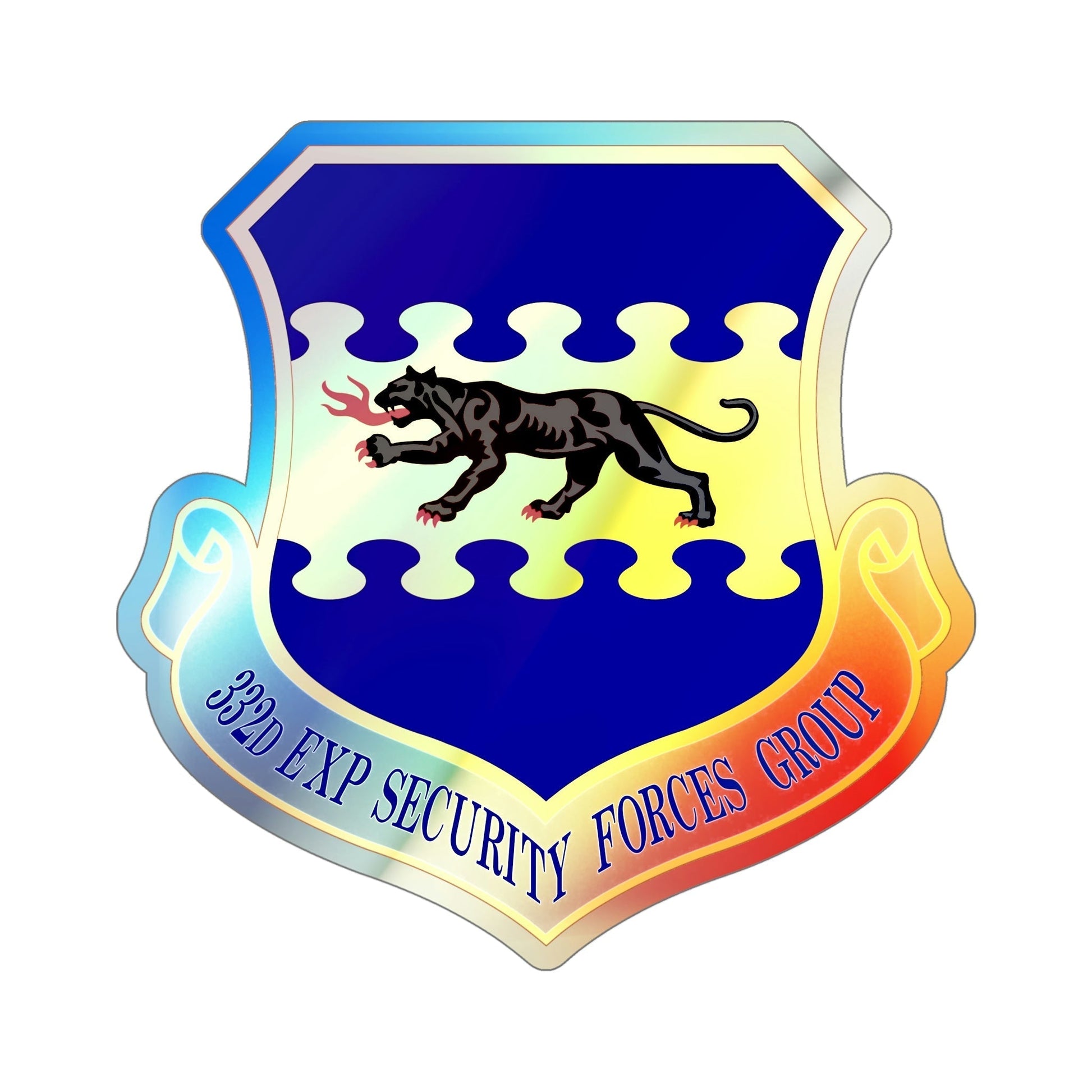 332d Expeditionary Security Forces Group (U.S. Air Force) Holographic STICKER Die-Cut Vinyl Decal-6 Inch-The Sticker Space