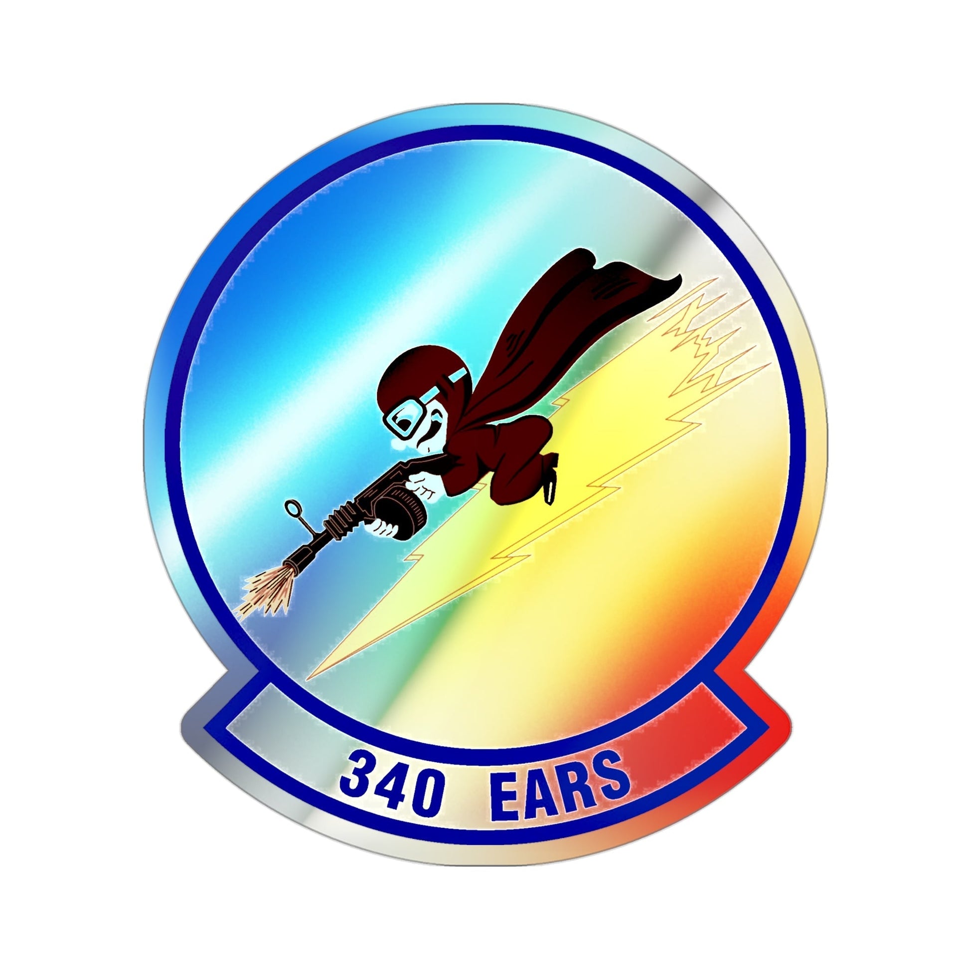 340th Expeditionary Air Refueling Squadron (U.S. Air Force) Holographic STICKER Die-Cut Vinyl Decal-3 Inch-The Sticker Space