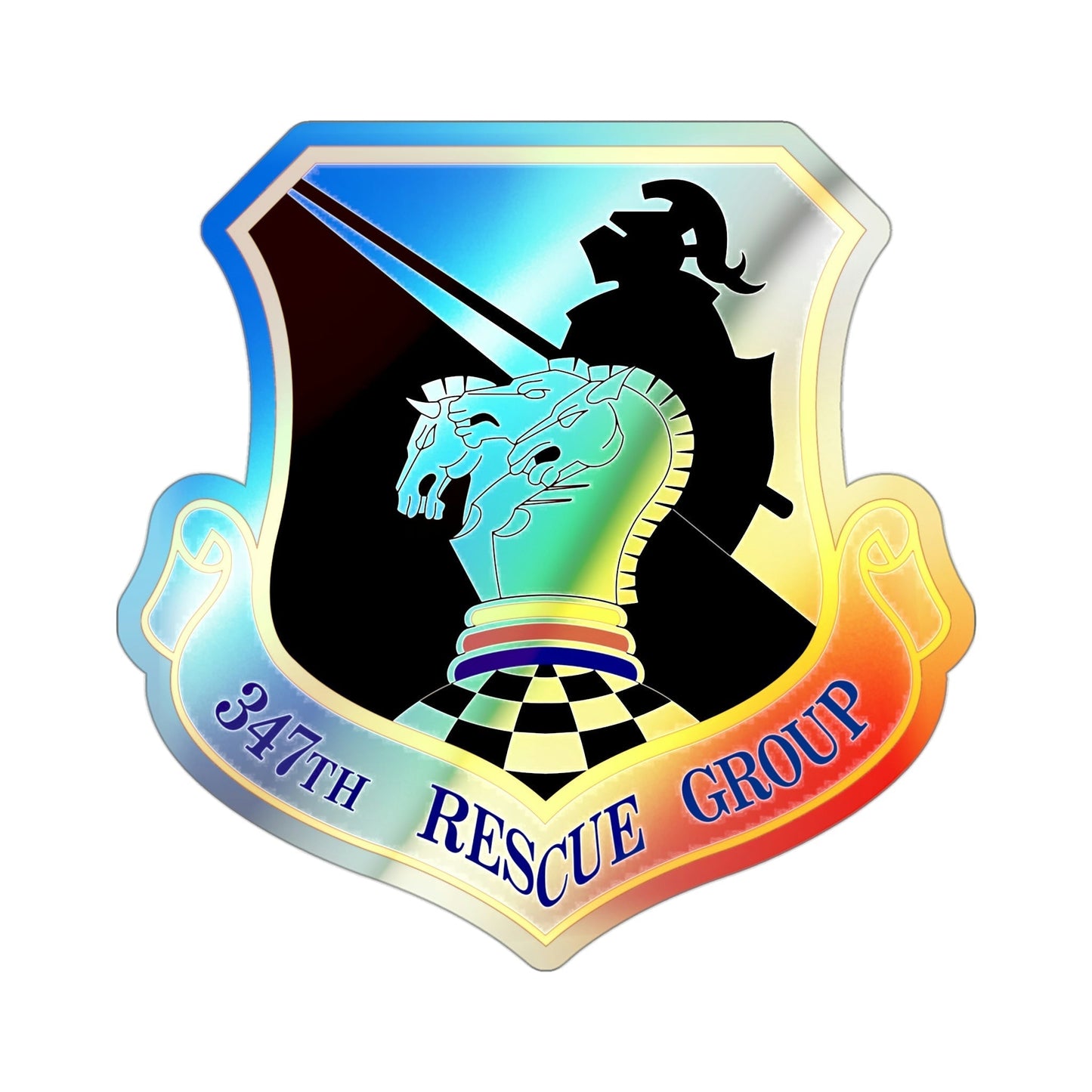347th Rescue Group (U.S. Air Force) Holographic STICKER Die-Cut Vinyl Decal-3 Inch-The Sticker Space