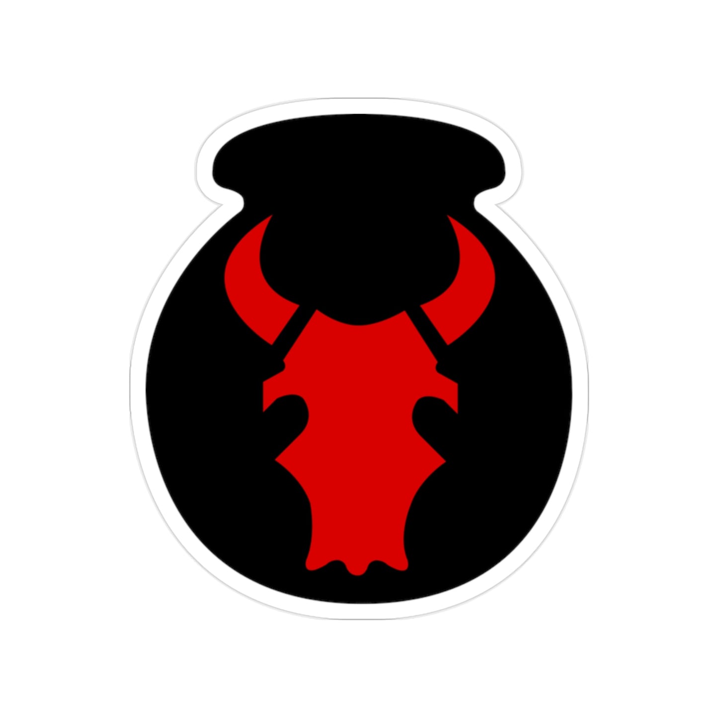 34th 'Red Bull' Infantry Division SSI (U.S. Army) Transparent STICKER Die-Cut Vinyl Decal-2 Inch-The Sticker Space