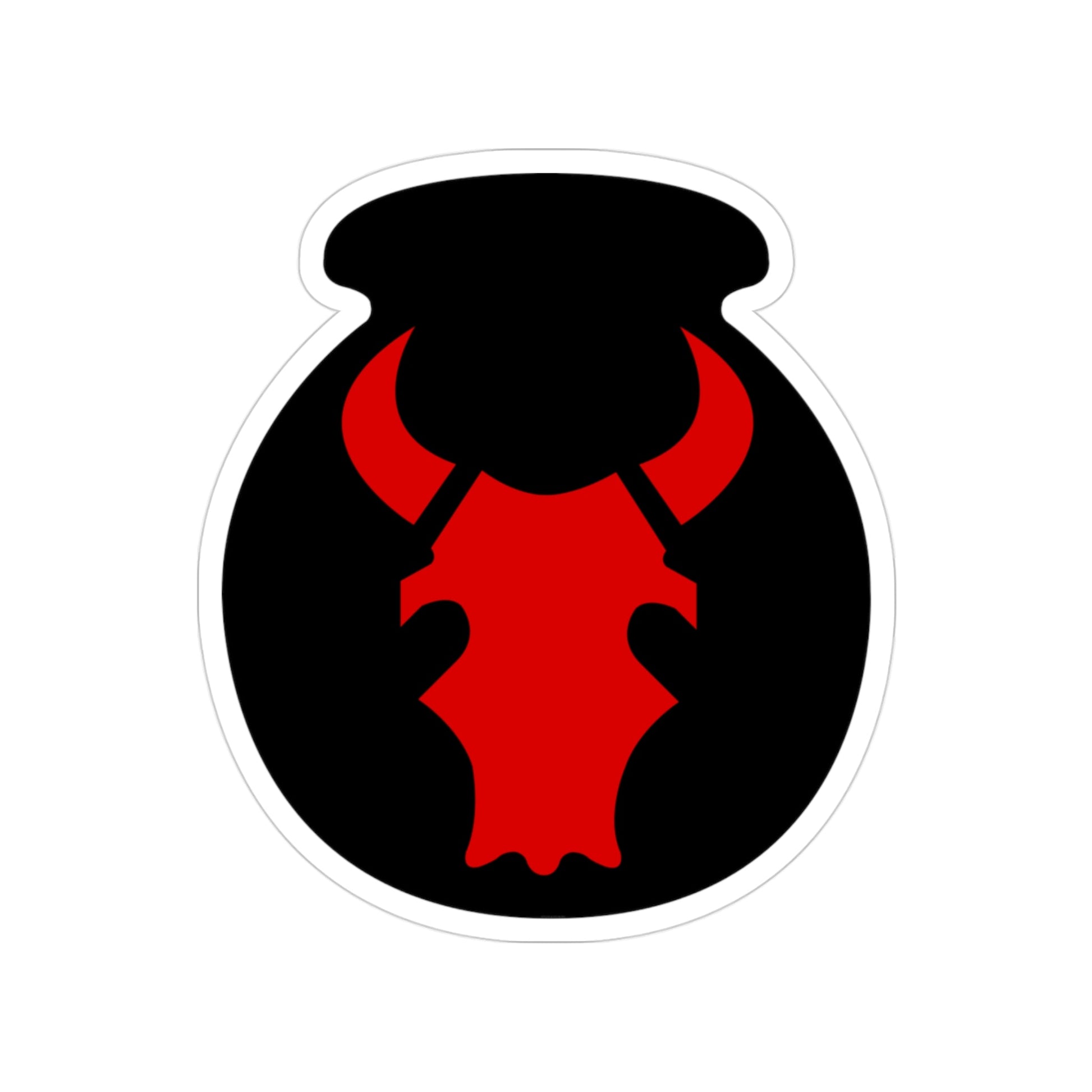 34th 'Red Bull' Infantry Division SSI (U.S. Army) Transparent STICKER Die-Cut Vinyl Decal-3 Inch-The Sticker Space