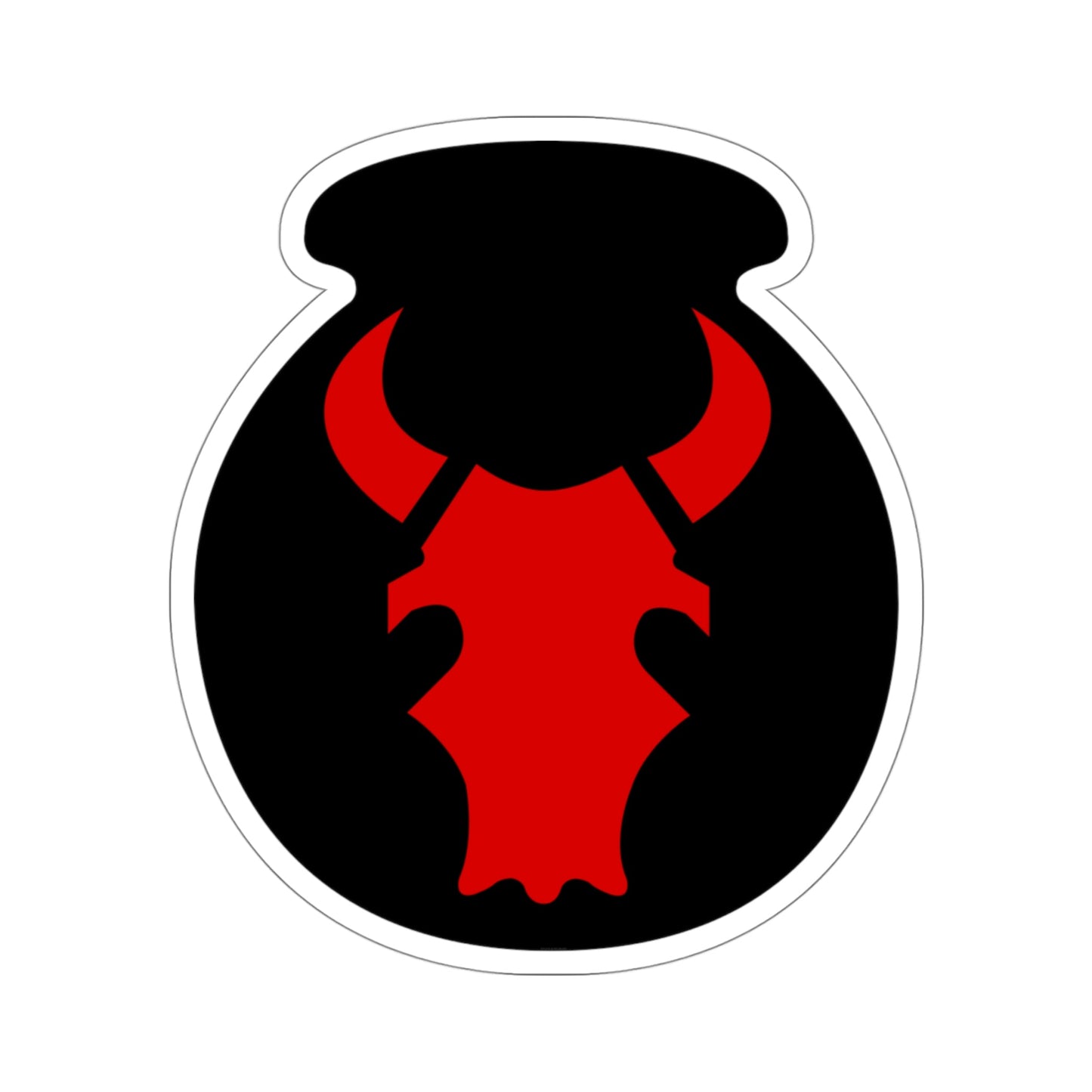 34th 'Red Bull' Infantry Division (U.S. Army) STICKER Vinyl Die-Cut Decal-4 Inch-The Sticker Space