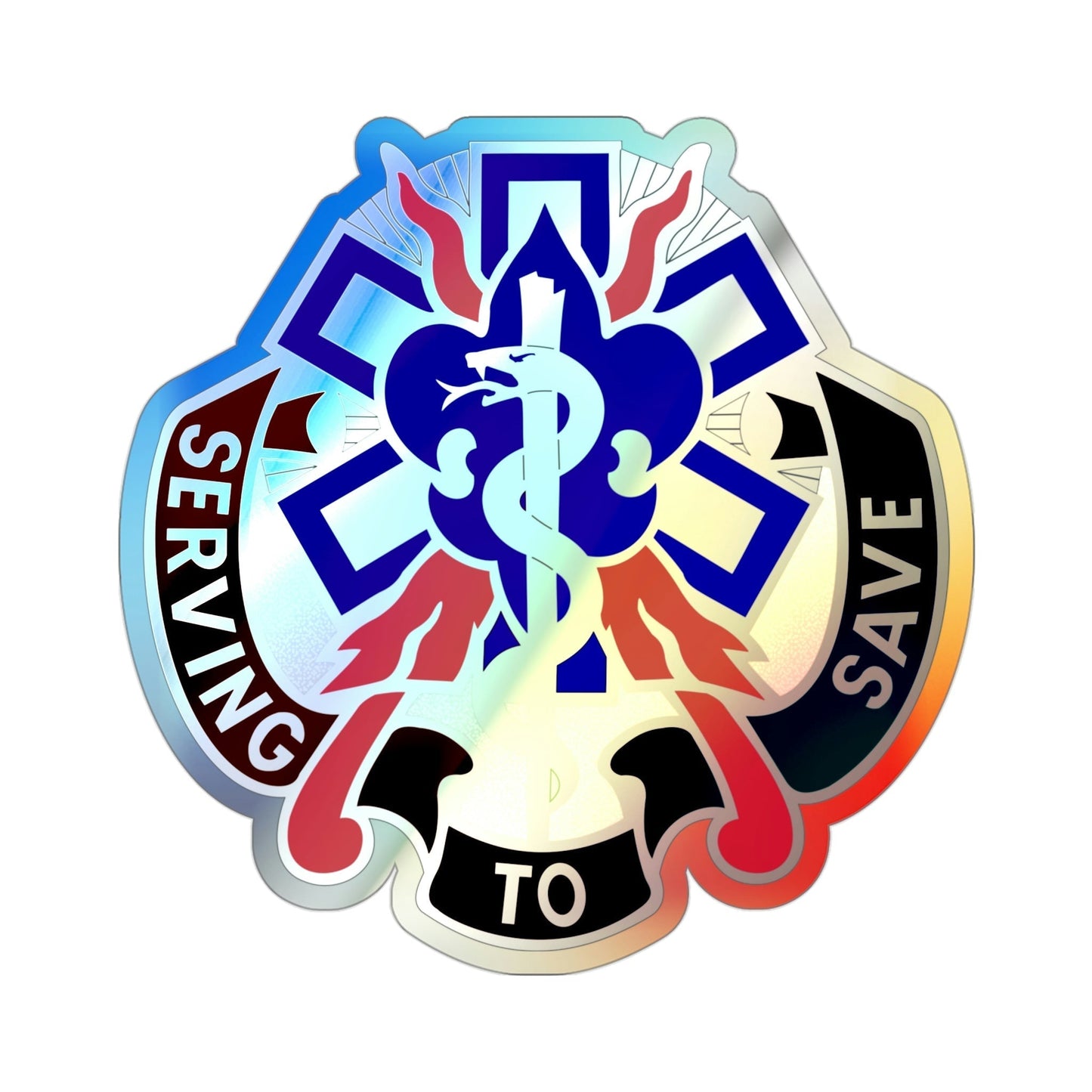 350 Surgical Hospital (U.S. Army) Holographic STICKER Die-Cut Vinyl Decal-3 Inch-The Sticker Space