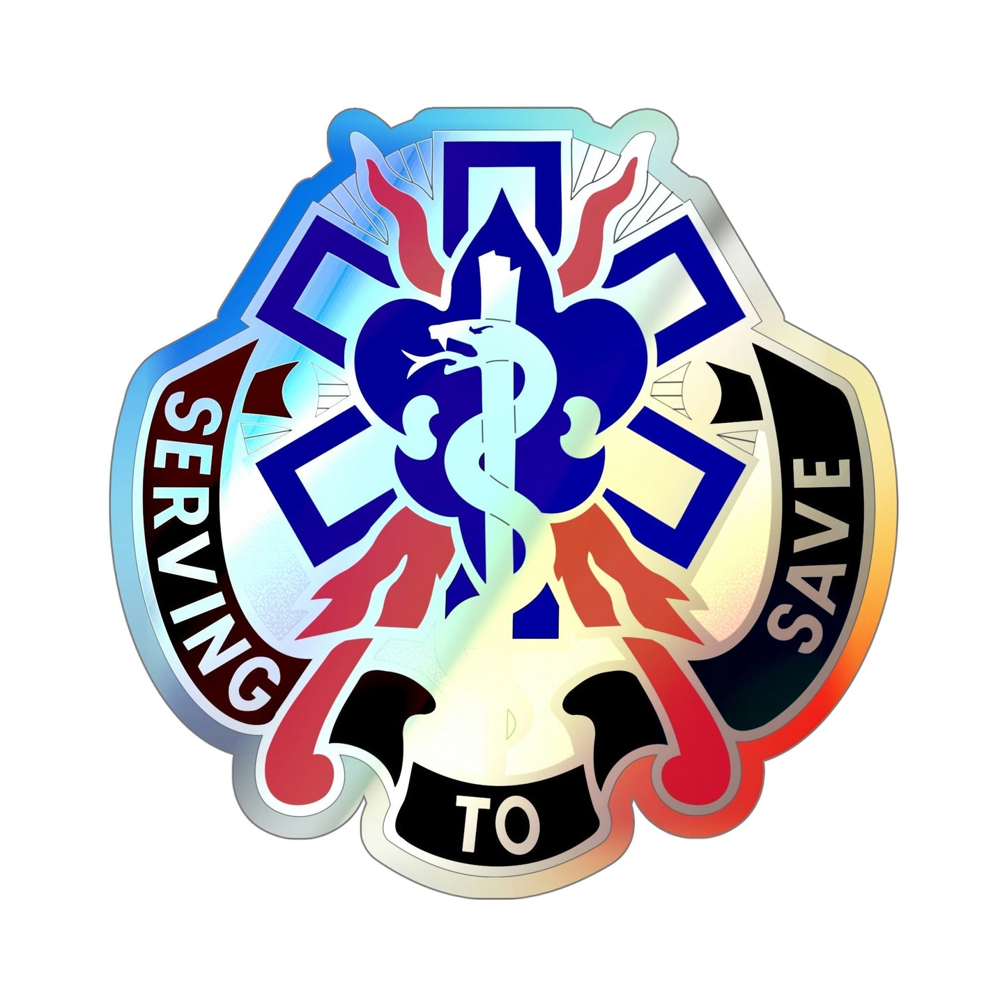 350 Surgical Hospital (U.S. Army) Holographic STICKER Die-Cut Vinyl Decal-6 Inch-The Sticker Space