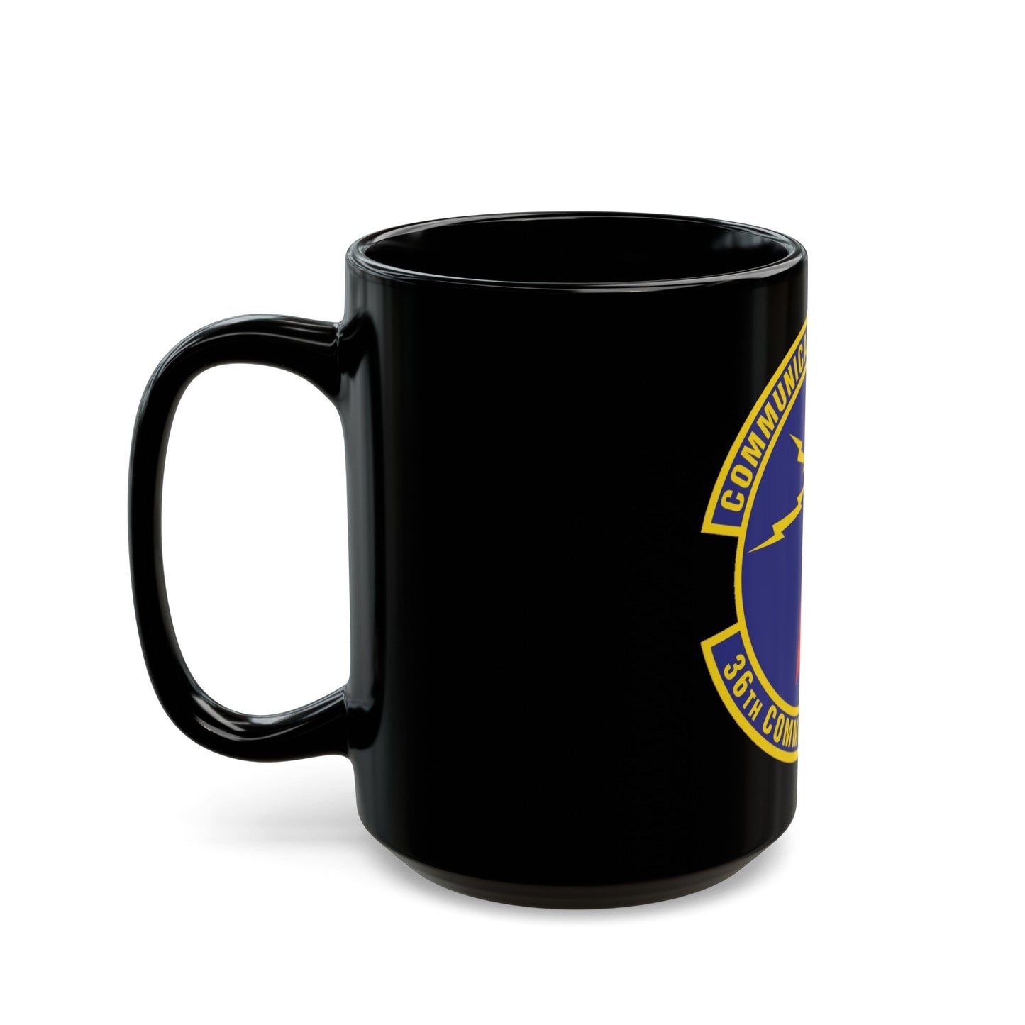 36th Communications Squadron (U.S. Air Force) Black Coffee Mug-The Sticker Space