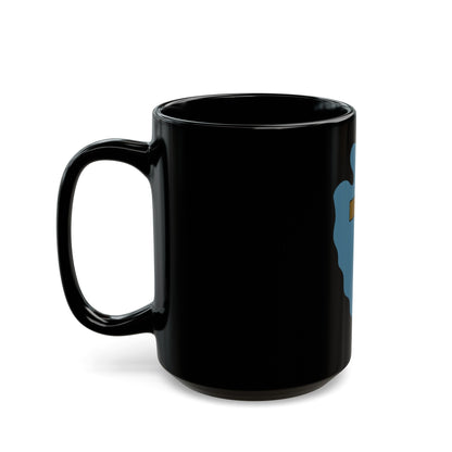 36th Infantry Division CSIB (U.S. Army) Black Coffee Mug-The Sticker Space