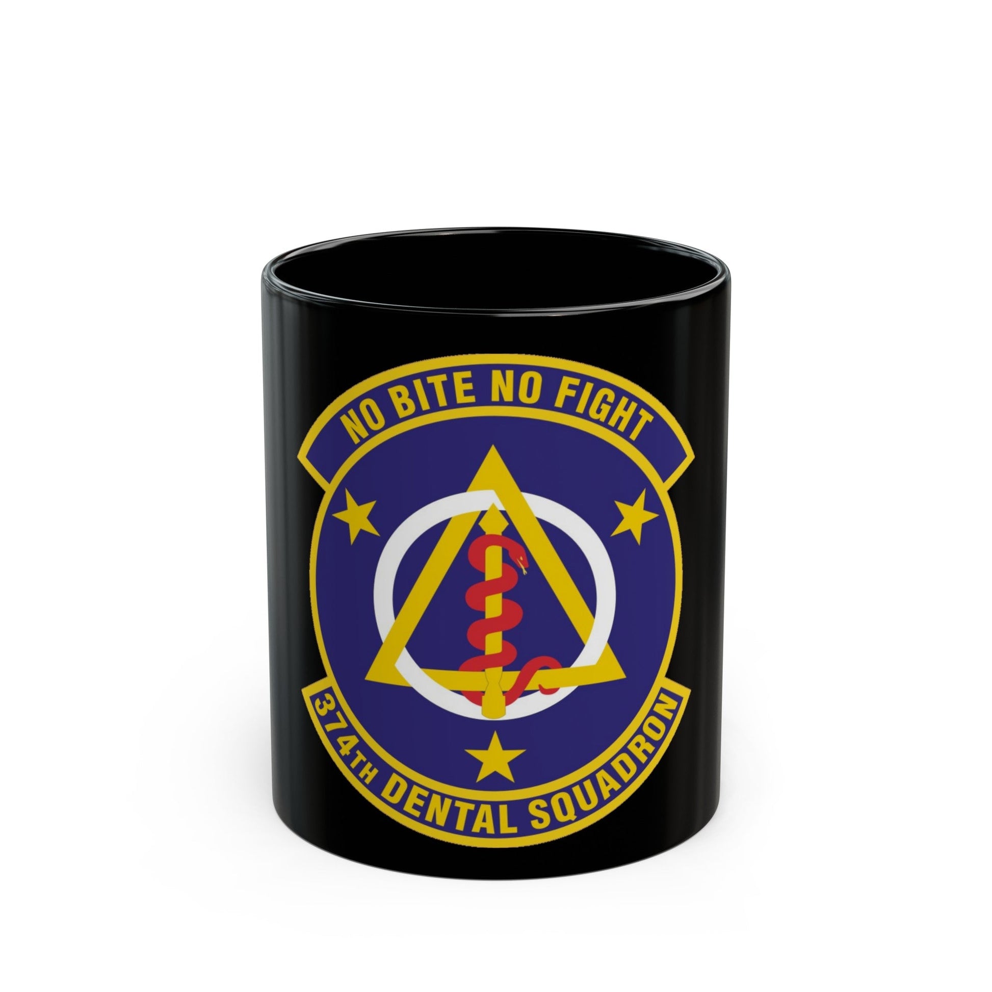 374th Dental Squadron (U.S. Air Force) Black Coffee Mug-11oz-The Sticker Space