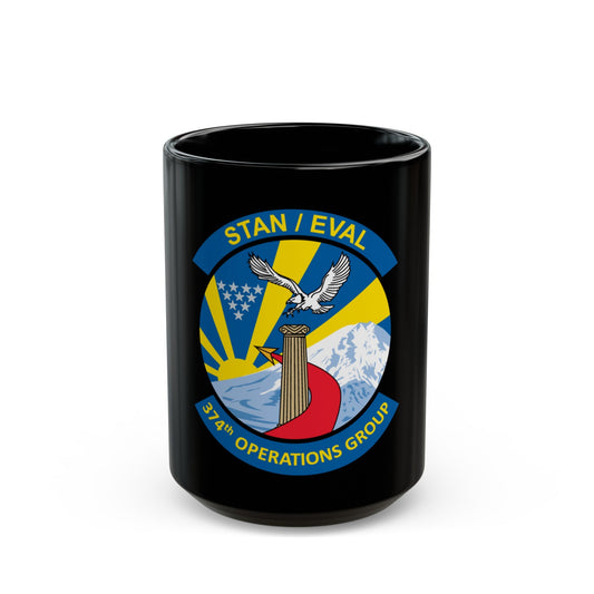 374th Operation Group (U.S. Air Force) Black Coffee Mug-15oz-The Sticker Space